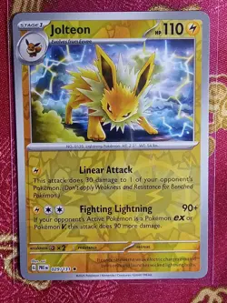 REVERSE Foil Jolteon 029/131 Scarlet and Violet Prismatic Evolutions Pokemon - Image 1