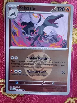 REVERSE FOIL salazzle 035/217 Mega Evolutions Ascended Heroes Pokemon card - Image 1