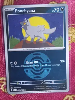 REVERSE Foil Poochyena 128/217 Mega Evolutions Ascended Heroes Pokemon card - Image 1