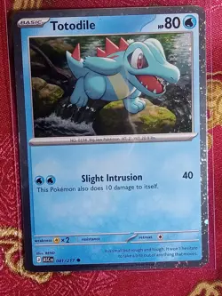 COSMIC Hologram Foil Totodile 041/217 Mega Evolutions Ascended Heroes Pokemon - Image 1