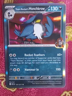 Hologram Foil Team Rocket's Honchkrow Mega Evolutions Ascended Heroes Pokemon - Image 1