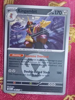 REVERSE FOIL RARE Kingambit 148/217 Mega Evolutions Ascended Heroes Pokemon - Image 1