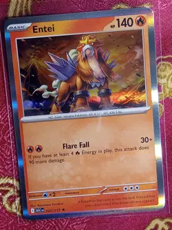 Hologram Foil Rare Entei 025/217 Mega Evolutions Ascended Heroes Pokemon card - Image 1
