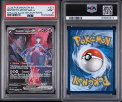 2025 POKEMON DRI EN-DESTINED RIVALS #231 TEAM ROCKET'S MEWTWO EX PSA 9 - Image 3