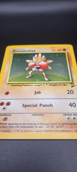 Hitmonchan Base Set 2 Holo Rare Pokemon TCG Card 8/130 LP Condition - Image 3