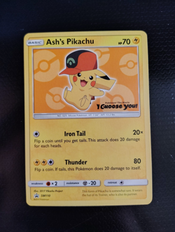 POKEMON TCG Ash's Pikachu SM110 Stamp Promo Card Regular - LP - Image 2