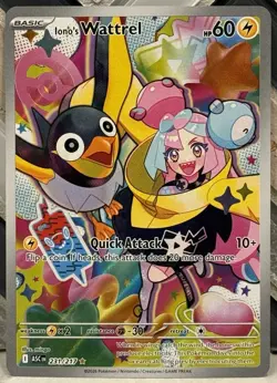 Iono's Wattrel Illustration Rare NM/M 231/217 ME: Ascended Heroes Pokemon TCG - Image 1