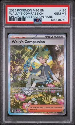 PSA 10 WALLY'S COMPASSION 186/132 SIR MEGA EVOLUTION POKEMON 😍 - Image 1
