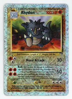 Rhydon Reverse Holo - Pokemon 2002 Legendary Collection #35 VG-EX - Image 1