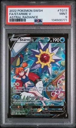 2022 POKEMON SWSH #TG13 FULL ART STARMIE V MINT PSA 9 ASTRAL RADIANCE - Image 1