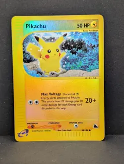 Pikachu 84/144 Skyridge Reverse Holo Rare Pokemon TCG Nintendo LP - Image 1