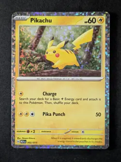 2024 Pokemon PIKACHU #002/015 McDonald's Collection M24 EN Confetti Holo English - Image 1