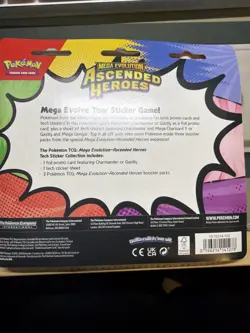 Pokemon TCG Gastly Tech Sticker Collection Ascended Heroes 3 Pack Blister Pack - Image 2