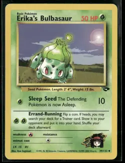 ✰ ERIKA'S BULBASAUR 39/132 UNCOMMON GYM CHALLENGE POKEMON ✰ MP - Image 2
