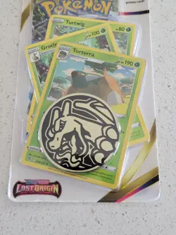 Pokemon Lost Origin Premium Checklane Blister Pack - Torterra - Charizard Coin - Image 2