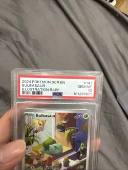 Pokemon Bulbasaur 143/142 Sv07: Stellar Crown Illustration Rare Holo PSA 10 2024 - Image 2