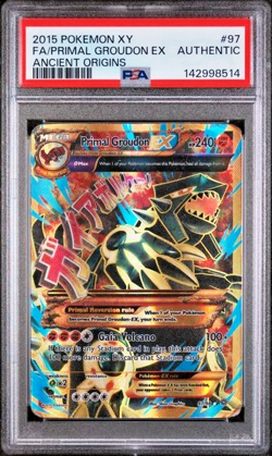 PSA 0 Authentic 2015 Pokemon XY Ancient Origins Full Art Primal Groudon EX 97/98 - Image 1