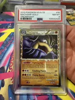 2010 POKEMON TRIUMPHANT MACHAMP PRIME #95 ULTRA RARE PSA 8 NM - Image 1
