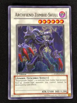 Yugioh Archfiend Zombie-Skull ANPR-EN042 1st Super (NM) - Image 1