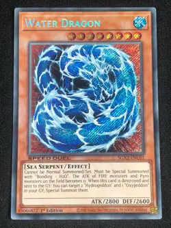 YUGIOH WATER DRAGON SGX2-ENC01 1ST SECRET NM - Image 1