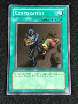 YUGIOH CONFISCATION SRL-EN038 OG PRINT SUPER (NM) - Image 1