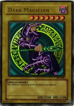 Yugioh Dark Magician SDY-006 Ultra Rare Unlimited DMG - Image 1