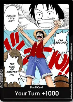One Piece DON!! Alternate Art (Luffy), Lightly Played Romance Dawn - Image 1