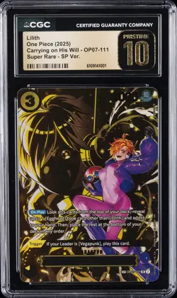 2025 ONE PIECE CARRYING ON HIS WILL, SUPER RARE - SP VER. LILITH CGC 10 PERFECT - Image 1