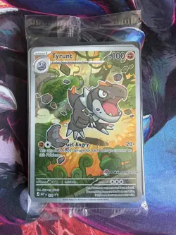 Pokemon Tyrunt 070 SEALED Pokemon Center Stamp Black Star Promo - Image 1