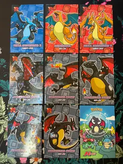 Hearts Holo❤x9 Bubble Charizard Pokemon Card Lot Team Rocket Card Database Peru - Image 1