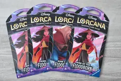 4x Disney Lorcana TCG Rise of the Floodborn Sleeved Blister Booster Pack SEALED - Image 1