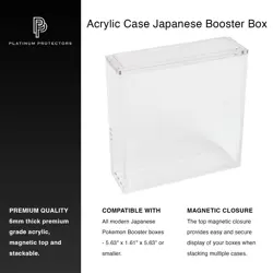 Acrylic Display Case for Pokemon Japanese Booster Box Premium Magnetic Top 6mm - Image 3