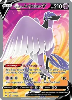 Galarian Articuno V - 169/198 - Pokemon Chilling Reign Full Art Rare Card NM - Image 1
