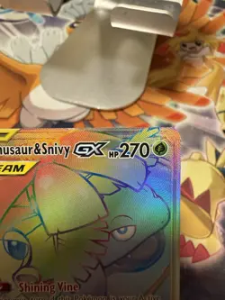 Venusaur & Snivy GX Cosmic Eclipse Secret Rainbow Rare Card 249/236 NM Condition - Image 4