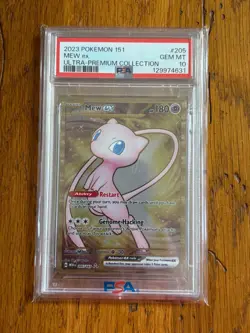 Pokemon Mew ex Full Art 151 UPC Gold Metal Promo Card 205/165 - PSA 10 - Image 1