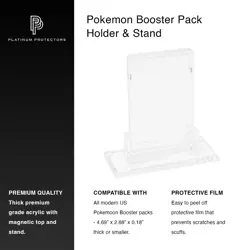 Pokemon Booster Pack Acrylic Case Holder & Stand for Magic Yu-Gi-Oh Magnetic Top - Image 3