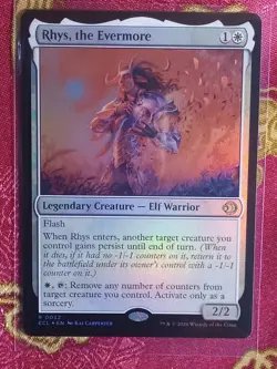 FOIL Rhys, the evermore Lorwyn Eclipsed Magic The Gathering MTG White Elf card - Image 1
