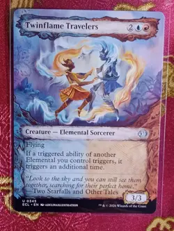 Showcase Twinflame Travelers Lorwyn Eclipsed Magic The Gathering MTG card - Image 1