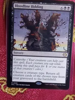 Bloodline Bidding Lorwyn Eclipsed Magic The Gathering MTG black sorcery card - Image 1