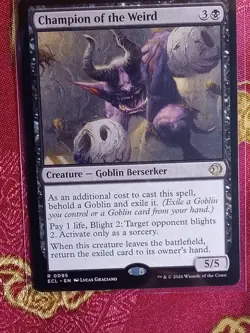 Champion of the Weird Lorwyn Eclipsed Magic The Gathering MTG black goblin card - Image 1