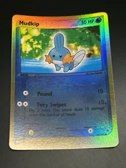 Mudkip 60/109 Reverse Holo Ruby and Sapphire Pokemon Card 2003 2/2 - Image 1