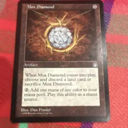 Magic: The Gathering Mox Diamond Stronghold Rare Artifact 1998 Wizards English - Image 2