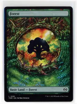 MtG TDM Forest - Dragon Eye #291 Full Art Non-Foil - Image 1