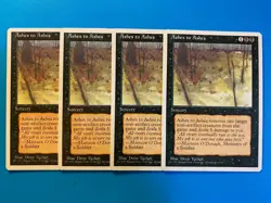 MTG 4x Ashes to Ashes Core Set 4th Edition OLD SCHOOL Magic the Gathering x4 NM - Image 1