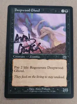 SIGNED UNPLAYED Deepwood Ghoul Mercadian Masques MTG NM ALAN POLLACK EDH CUBE - Image 1
