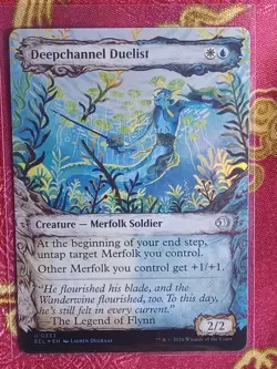 FOIL SHOWCASE Deepchannel Duelist Lorwyn Eclipsed Magic The Gathering MTG - Image 1