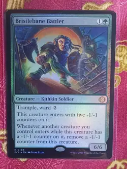 FOIL Bristlebane Battler Lorwyn Eclipsed Magic The Gathering MTG Green kithkin - Image 1