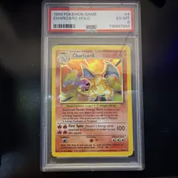 Pokemon Charizard 004/102 Base Set Holo PSA 6 English 1999 Rare Card - Image 1