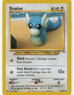 Pokemon TCG Neo Destiny Dratini Common Regular - Image 1