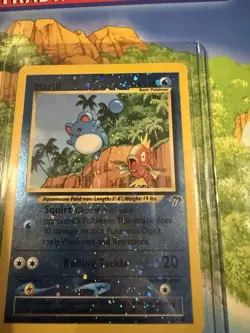 Pokemon Marill Southern Islands (SI) 🏝 Holo 2001 Vintage NM Holo Swirl 💫 - Image 3